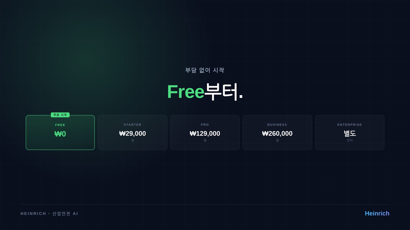 5단계 구독 · Free부터 시작