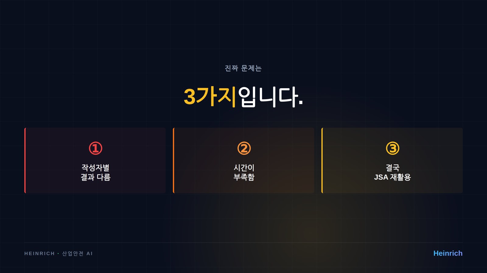 진짜 문제 3가지