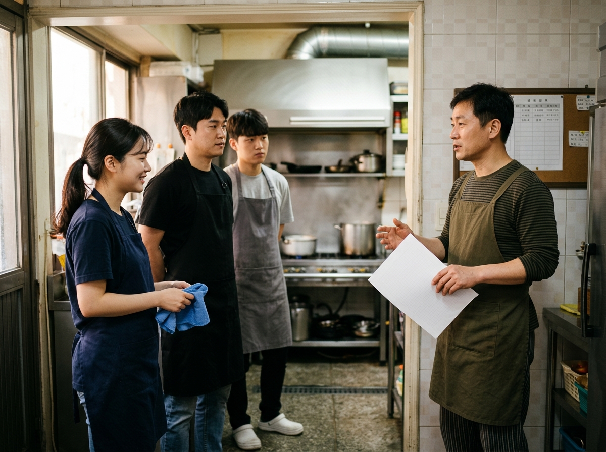 아침 1분, 직원에게 읽어주기 — 이게 '작업 전 교육' 기록이 됩니다